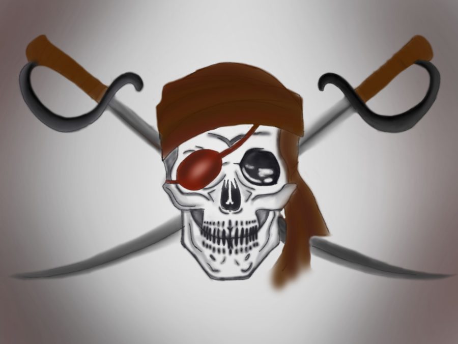 Pirate+skull+and+cross+swords+digital+art.+Graphic+by+Gita+Majumdar
