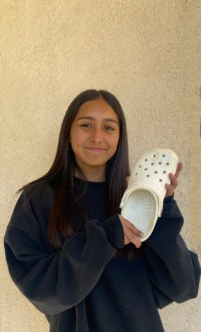 9th grader Aubrey Carreno, a passionate and committed freshman. To keep up with her comfy aesthetic, she normally wears Crocs (or slippers), and a comfortable outfit to school.