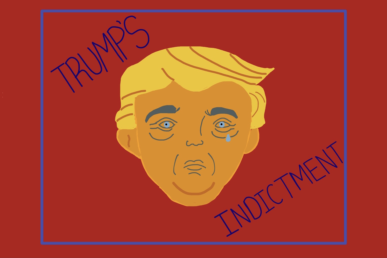 On Tuesday, April 4, 2023, Donald Trump became the first former U.S. president to be indicted. (Graphic by Kashaf Iftikhar)