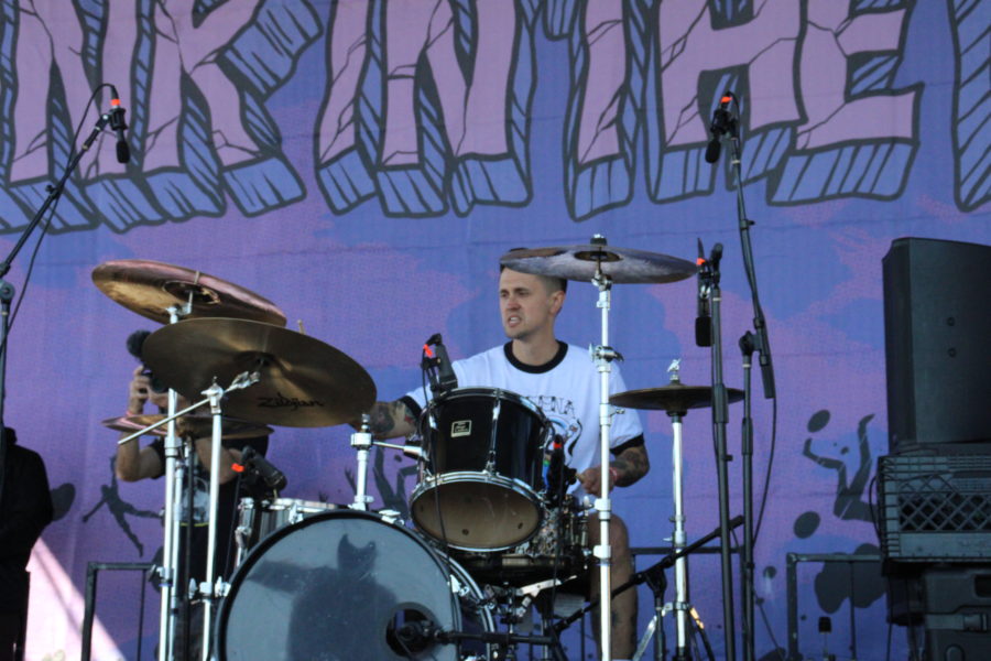 Drain performing at Punk In The Park Ventura on March 25, 2023.