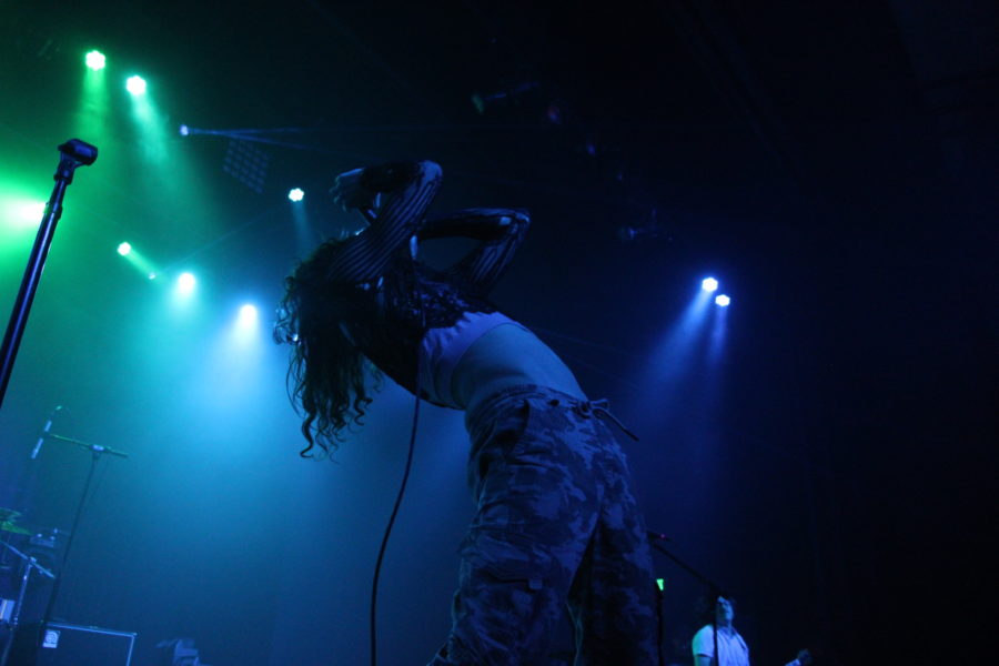 Connie Sgarbossa, vocalist of melodic hardcore and metalcore band SeeYouSpaceCowboy…, at the Riverside Municipal Theater on April 21.