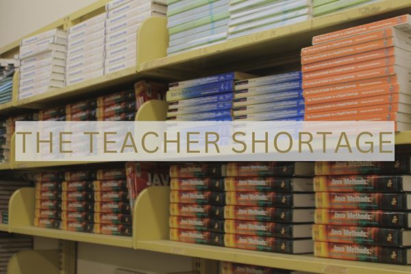 Textbooks with the words “teacher shortage”