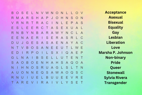 Pride month word search