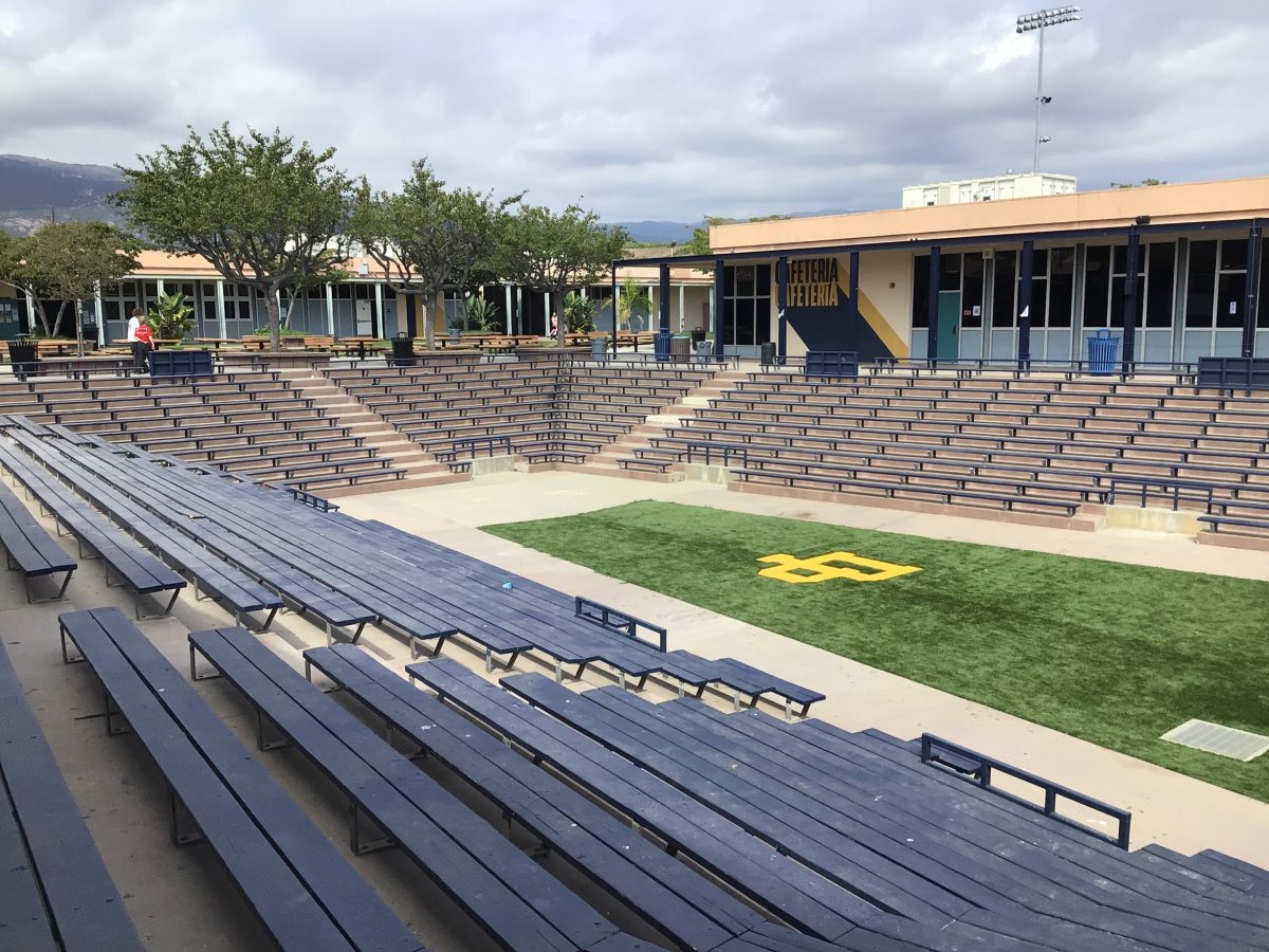 The Greek Amphitheater at Dos Pueblos High School where the pep rally was held. 