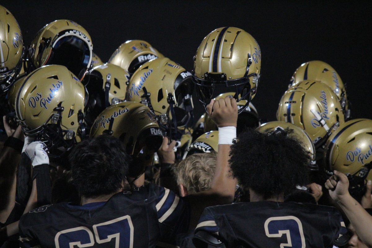 A post-game celebration from the Chargers after winning the game 38-17 against View Point High School.