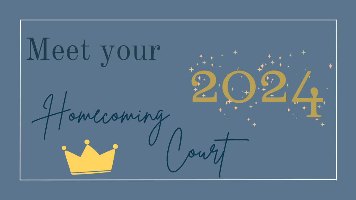 “Meet your 2024 Homecoming Court” Graphic made on Canva.