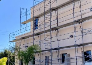 The Virgil Elings Center for the Creative Learning undergoes the beginning stages of construction to make extensive repairs.