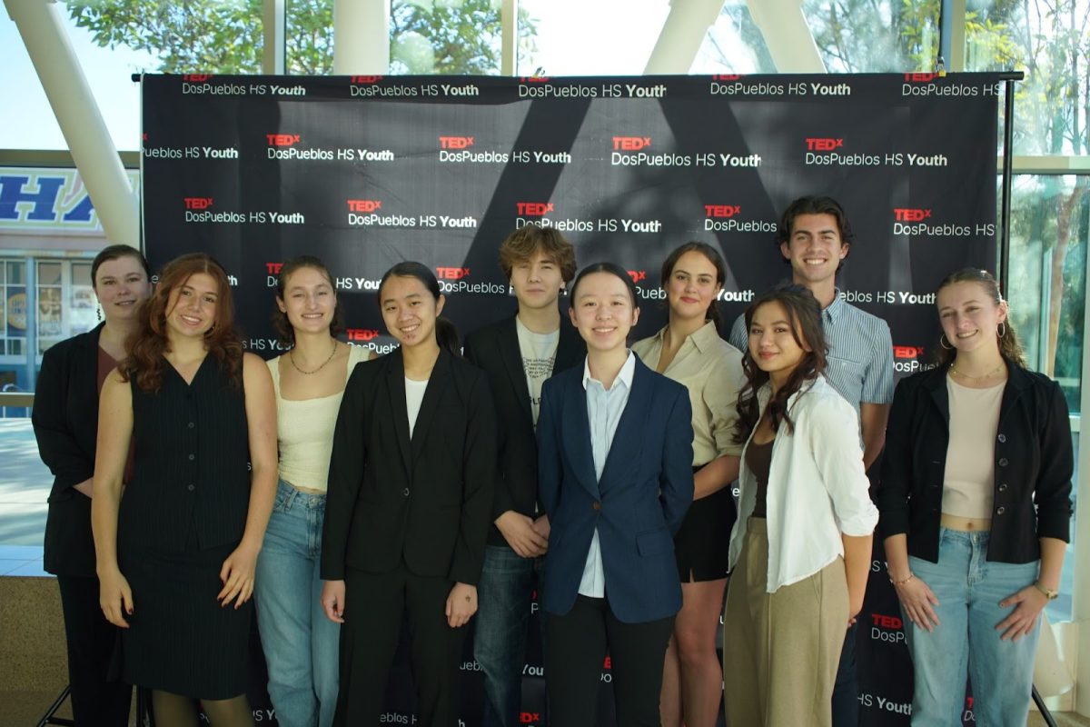 Gabrielle Terzian (11), Sabrina Avolio (9), Sienna Valentine (12), Joy Xie (12), Tyler McCutchen (10), Elaine Hu (11), Amelia Kelly (12), Kaitlyn Marden (11), Andrew Brennan (12), and Amelia Vander May (12) pose for a picture before the TEDx Youth Event Started.