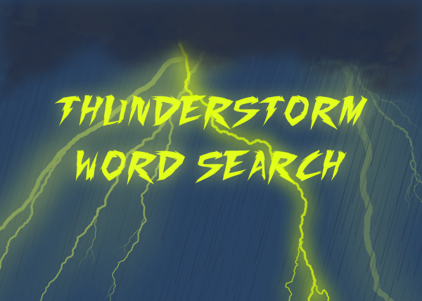 Thunderstorm Word Search graphic (made in photoshop)