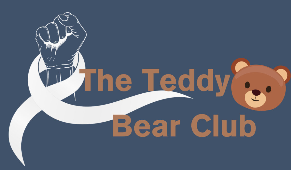 "The Teddy Bear Club," graphic made in Canva