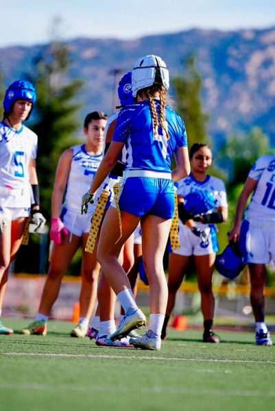 Sophia Pixley (12) playing in the LA Rams Senior All-Star game.