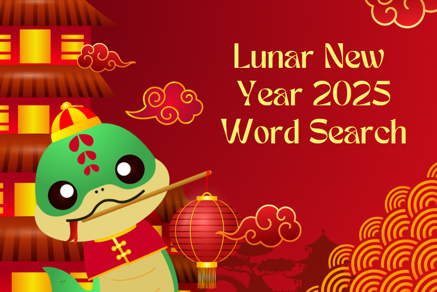 "Lunar New Year" word search graphic made in Canva