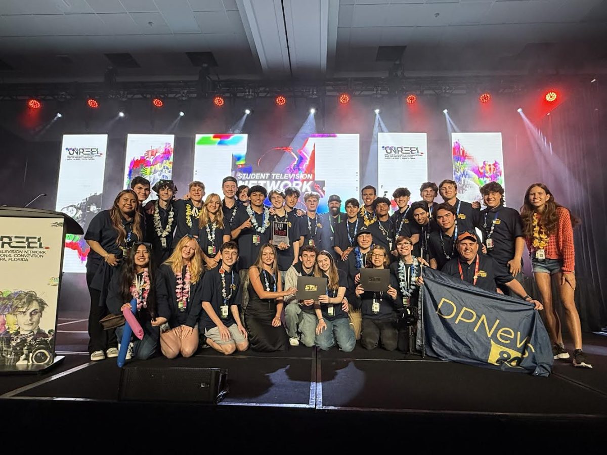 Team celebrates after convention.
Back row: Arianna de Jesus Escobar, Jonny Mendez, Luke Knight, Townes Widger, Zenia Potter, Stephen McEllroy, Lucas Trexler, Micah Barnhart, Tyler McCutchen, Evan Pinsker, Grant Nelson, Doug Caines (Adviser) Mychal Nuno, Brody Schalker, Diego Marin, Lucas Abughazaleh, Erik San Juan Villegas, Jackson Myers, Jonathan Harling, Rocky Thoman, Wyatt Loffer, Selah Blackwell
Front Row: Xochitl Jolapa, Rachel Janusas, Will Christensen, Sophia Pixley, Nate Vincent, Natalee Zbinden, Everett Womack, Alex Gardiner, Sam Blakely, John Dent (Adviser)