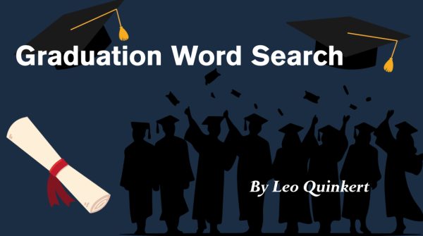 Graduation word search graphic.
