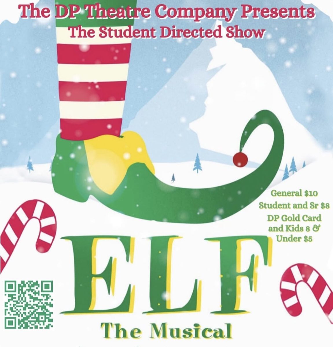 The official production poster for Dos Pueblos Theatre Company’s “ELF The Musical.”