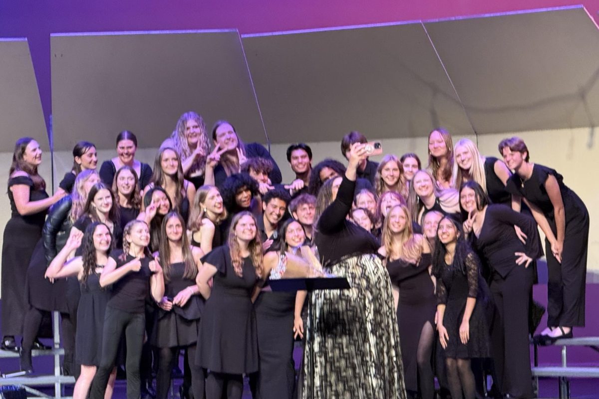 Photo of the Concert Choir at the final concert of the year.