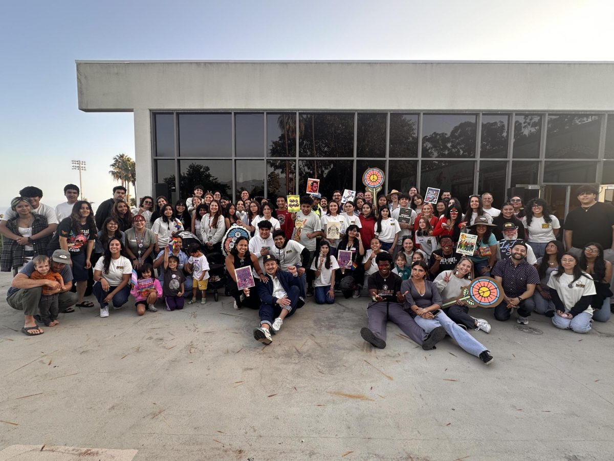 Santa Barbara Unified School District students, teachers, and organizers posing for festival group photo