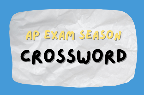 AP Exam season crossword graphic by 